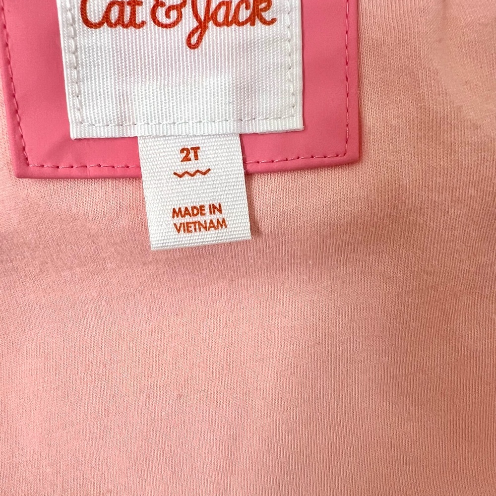 Cat & Jack Pink Raincoat with Colorful Lining - Picture 5 of 5
